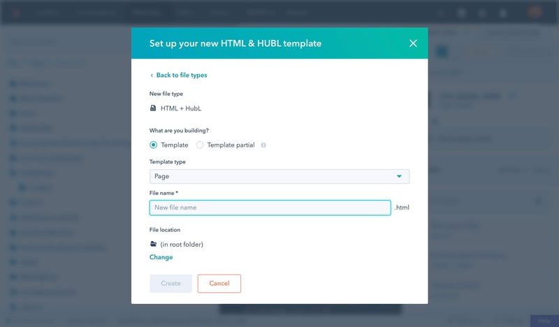 Créer un nouveau modèle HTML + HubL Créer un nouveau modèle HTML + HubL