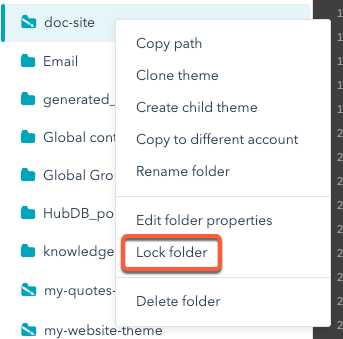 design-manager-lock-folder